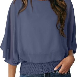 Elegant Blue Women's Top